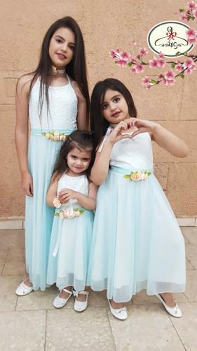 שמלות ילדות לארוע תכלת 